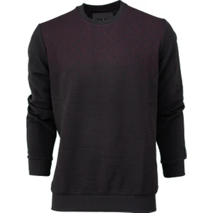 Erkek Mevsimlik Doğal Pamuklu Şık Sweatshirt Bisiklet Yaka Panolu Uzun Kollu Rahat Kesim Tam Kalıp