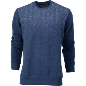 Erkek Mevsimlik Doğal Pamuklu Şık Sweatshirt Bisiklet Yaka Panolu Uzun Kollu Rahat Kesim Tam Kalıp