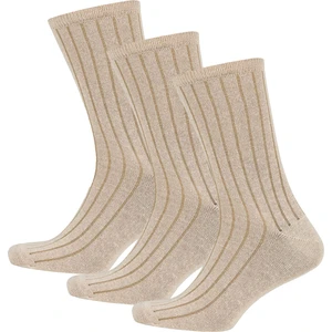 Bambu Asker Çorap Bej 3'lü Paket