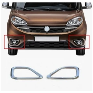 Alminox Oto Fiat Doblo Krom Sis Farı Çerçevesi 2015 Üzeri Paslanmaz Çelik