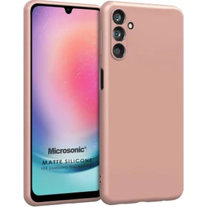 Matte Silicone Samsung Galaxy A15 Kılıf Rose Gold