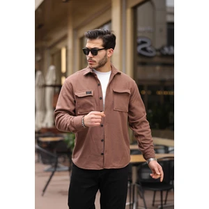 Stil Kombin Oversize Düz Cepli Polar Gömlek Xc U 201