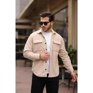 Stil Kombin Oversize Düz Cepli Polar Gömlek Xc U 201