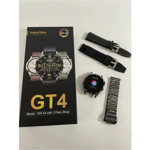Gt4 Amoled Ekran 3 Kordonlu Akıllı Saat  (Haino Teko RW44 ) Siyah Kasa 3 Kordon