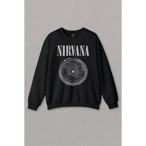 So Cool Unisex Sweatshirt Nirvana Bleach Albüms Rock Music Circle Plak Baskılı Sweat