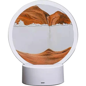 3D Akan Kum Boyama USB Masa Lambası, Mobil Kum Saati Derin Deniz Kum Manzarası Kum Boyama Gece Lambası, Altın (Yurt Dışından)