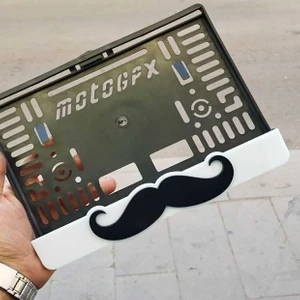 Oto Plakalık Motor Pala Bıyıklı Lüx Parlak Pleksi Plakalık
