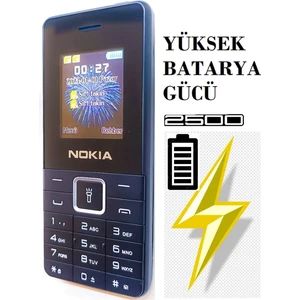 Jaxel Nokia Jaxel Yüksek Batarya Gücüne Sahip 2500 Mah. Tuşlu Cep Telefonu Metalik Silinmez Tuşlu