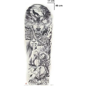Geçici Kurt Kol Dövme Tattoo