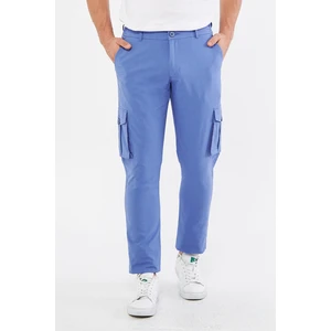 Daniel Voi Erkek Kargo Cepli Blue Slim Fit Günlük Rahat Pantolon