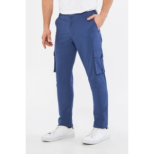 Daniel Voi Erkek Kargo Cepli Açık Lacivert Slim Fit Günlük Rahat Pantolon