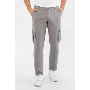 Daniel Voi Erkek Kargo Cepli Gri Slim Fit Günlük Rahat Pantolon