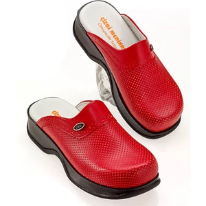 Çizgi Medikal Kadın Klasik Sabo Doktor Hemşire Terliği Kırmızı