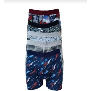0119 Erkek Desenli Likralı Boxer 10 Adet