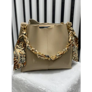 Fular Detaylı Uzun Omuz Askılı Kadın Çanta