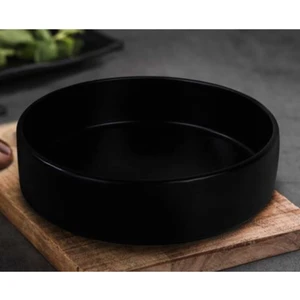 21 cm Stackable Yemek/salata Tabağı Siyah