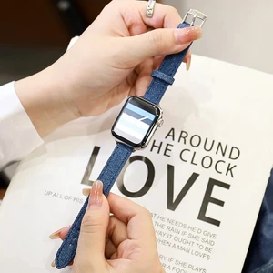 Psgt Apple Watch Uyumlu 42MM 44MM 45MM 49MM 1/2/3/4/5/6/se/7/8/ultra Kordon Loop Kordon Jean Kordon