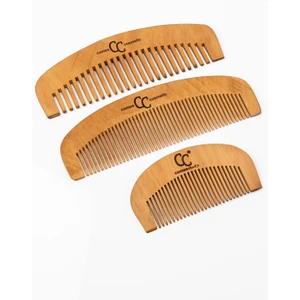 Comes Cosmetic 3'lü Şimşir Tarak Set %100 Doğal (Anne Bebek Çocuk Seti) Oval Set