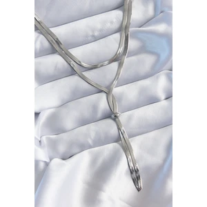 Tua Moda 316L Çelik Gümüş Renk 2'li Italyan Zincir Asansör Model Kadın Kolye