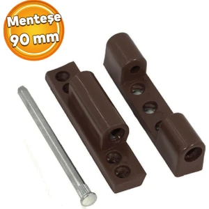 Pvc Pimapen Kapı Pencere Menteşesi Metal 90 mm Koyu Kahverengi