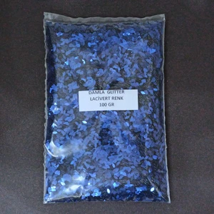 Glitter  Epoksi Reçine  Sanatsal Süsleme Pulu Damla Görünümlü Nail Art Makyaj  Sim Lacivert 100 gr