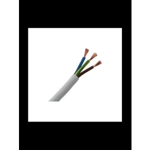 3x2,5 Mm² 10 Metre Ttr Ce  H05VV-F 300/500 V Tse En 50525-2-11 Kablo (Beyaz) Tam Bakır Çok Telli