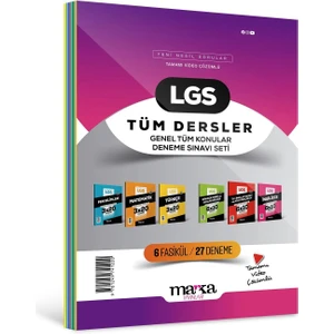 Marka Yayınları 2025 LGS Genel Konular Tüm Dersler Deneme Sınavı Seti 6 Fasikül 27 Deneme