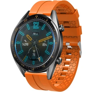 Xiaomi Watch S1 Active 22MM Için Içi Desenli Silikon Kordon-23 Turuncu