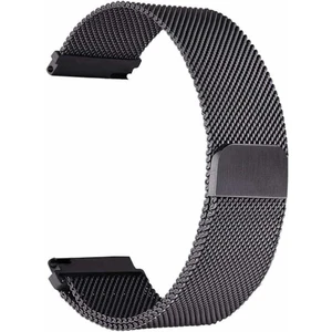 Amazfit Gts 2 Mini 20MM Için Mıknatıslı Hasır Metal Kordon-12 Siyah