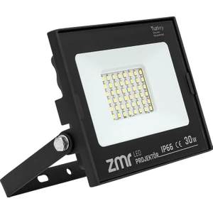 Zmr 30 Watt 6500K 220 Volt IP65 Siyah LED Projektör Lamba Aydınlatma