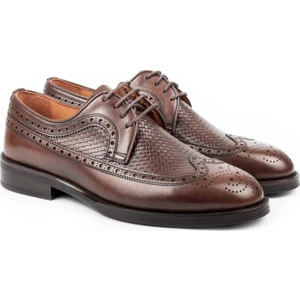 Teide Kösele Taban Deri Derby Klasik Ayakkabı Bağcıklı