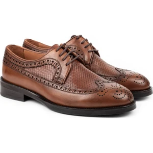 Teide Kösele Taban Deri Derby Klasik Ayakkabı Bağcıklı