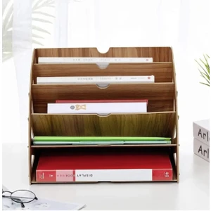 Ofis Ev Masa Üstü Dosyalık Kitaplık Organizer Ahşap Organizer Masa Üstü Dekorasyon Ofisorganizer