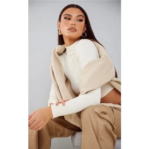 Kadın Boğazlı Uzun Kol Crop-Fitilli Kaşkorse Kumaş