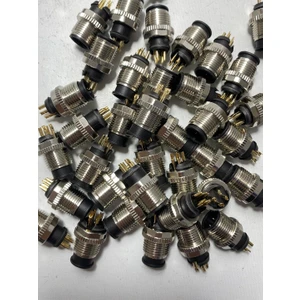 M12 4 Pin Dcode Erkek Konnektör Soketi 1 Adet