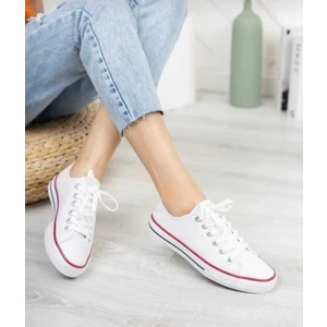 By İmis Shoes Unısex Kısa Keten Sneaker