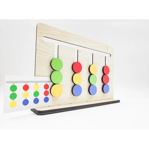 Montessori 4 Renk Rubik Abaküs Zeka Oyunu + 25 Oyun Kartı
