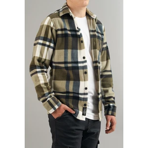 Slim Fit Erkek Polar Gömlek Mavi