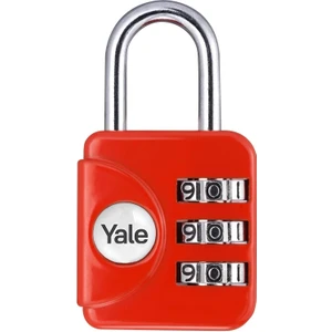 Yale Geniş Tip Mini Şifreli Asma Kilit - Kırmızı YP1/28/121/1
