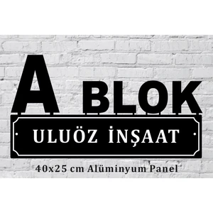 Zafrak Reklam Blok Levha Tabelası Apartman Villa - Daire Yönlendirmesi