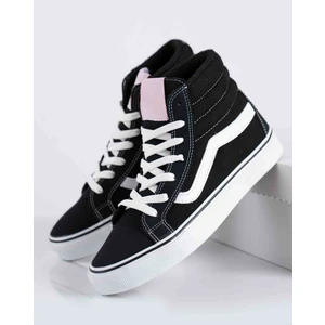 Bilekli Siyah Beyaz Unisex Sneaker Günlük Bot