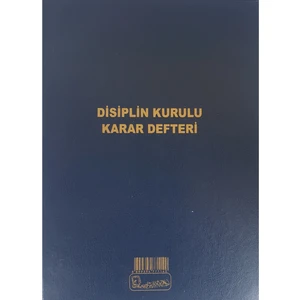 Disiplin Kurulu Karar Defteri Cilt Kapak