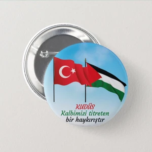 Genç Box Türkiye Filistin Bayrak Temalı Iğneli Rozet(5 Adet)