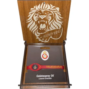 Lisanslı Gs Performans Kırmızı Bileklik Aslan Ahşap Kutulu