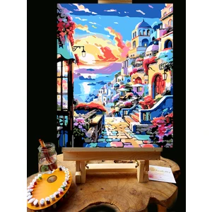 Pandora Hobi N1247 - Numaralı Boyama Seti - 40X50CM Kasnağa Gerili Ürün - Renkli Manzara