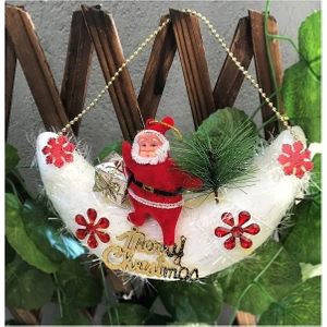 Oyuncak Store Yılbaşı Kapı Süsü Noel Babalı, Yılbaşı Ağacı Süsü