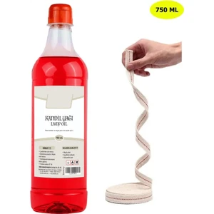 Dünya Magnet Kandillo Kırmızı Kandil Yağı Iç Mekan 750ML. + 50CM Fitil