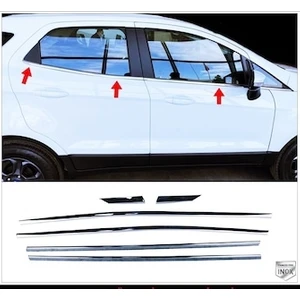 Ebal Oto Ford Ecosport Krom Cam Çıtası 6 Prç 2018 ve Üzeri Paslanmaz Çelik