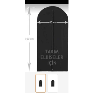 Takım Elbise Kılıfı 10 Adet Fermuarlı Gamboç 60 cm × 100 cm Giyim Hurç