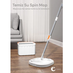 Mop Temizlik Seti Temiz&kirli Su Ayrımı Mikrofiber Kare Başlık